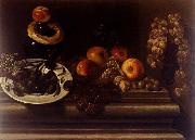 Still-Life of Fruit and a Plate of Olives, Juan de  Espinosa